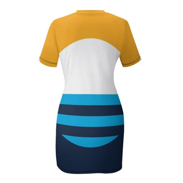 The People's Flag of Milwaukees Mini Sexy Dress for Women Bodycon Short Sleeve Summer Party Club Dresses