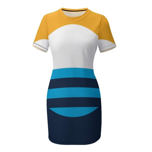 The People's Flag of Milwaukees Mini Sexy Dress for Women Bodycon Short Sleeve Summer Party Club Dresses
