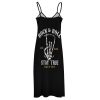 Rock&roll Maxi Dress for Women Summer Casual Sleeveless V Neck Spaghetti Dresses