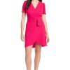 V-Neck Short Sleeve Belted Summer Dresses for Women Party