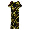 Welding It's Like Sewing with Fire Women's Midi Dress Short Sleeve Dresses V Neck Sundress Casual Summer