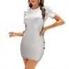 Baseball Lace Mini Sexy Dress for Women Bodycon Short Sleeve Summer Party Club Dresses