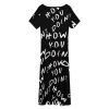 How You Doin Women's Midi Dress Short Sleeve Dresses V Neck Sundress Casual Summer