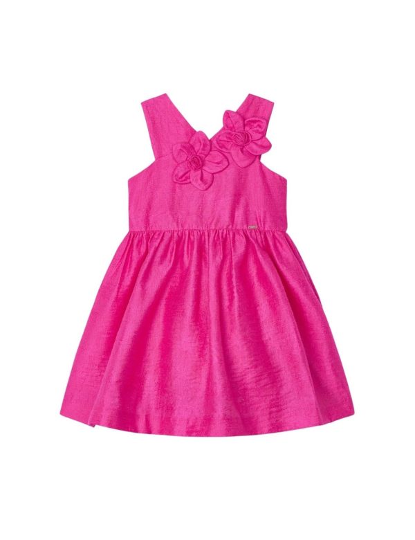 Floral Dress for Girls Fuchsia