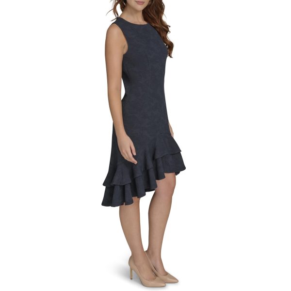Women's Tiered Sleeveless Flattering Midi Dress