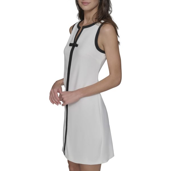 Women's Sleeveless V-Neck Bow A-line Mini Dress