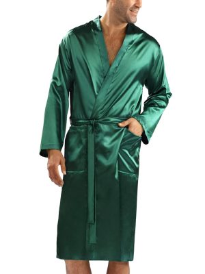 Classic And Elegant Christian Bathrobe, Green,40, Green, 8