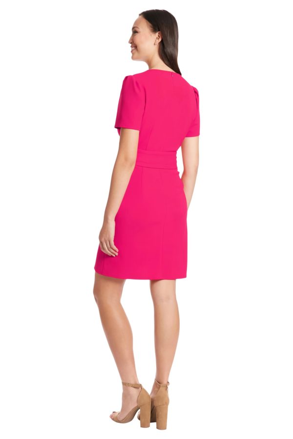 V-Neck Short Sleeve Belted Summer Dresses for Women Party