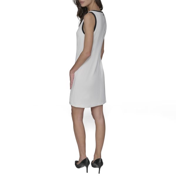 Women's Sleeveless V-Neck Bow A-line Mini Dress