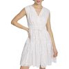 Women's Petal Burnout Fit and Flare Dress