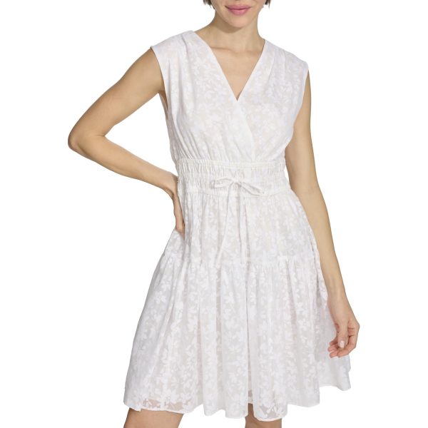 Women's Petal Burnout Fit and Flare Dress