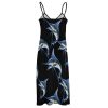 Marlin Fish Maxi Dress for Women Summer Casual Sleeveless V Neck Spaghetti Dresses