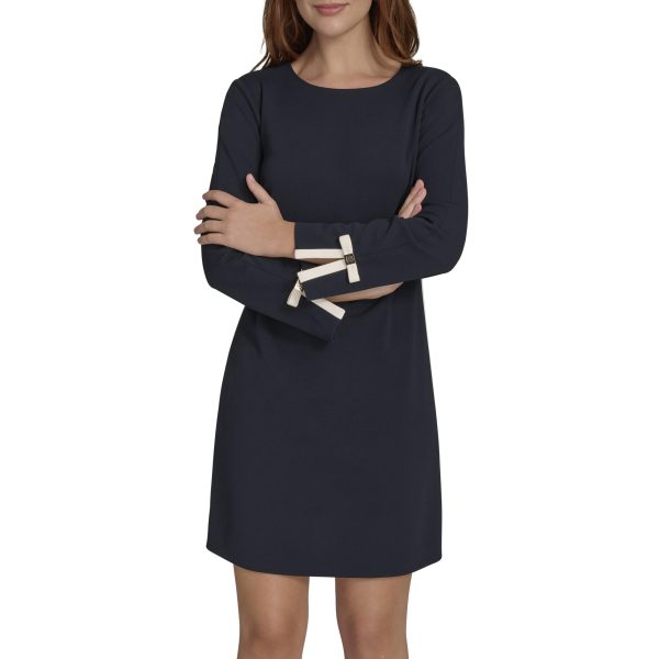 Women's Soft Bow Everyday Shift Dress