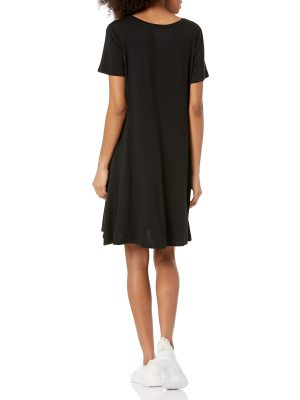 Women's Regular Short-Sleeve V-Neck Swing Dress