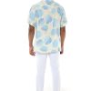 Matchable Couple Hawaiian Luau Shirt or Fairy Dress in Pacific Palm Cream