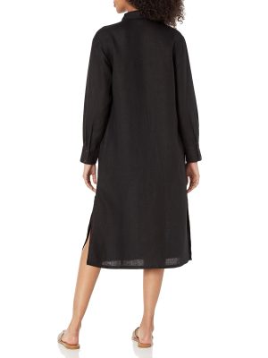 Women's Fiona Relaxed Linen Midi Shirt Dress