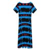Chicago Flag Skyline Sports Painting Women's Midi Dress Short Sleeve Dresses V Neck Sundress Casual Summer
