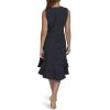Women's Tiered Sleeveless Flattering Midi Dress