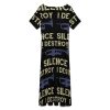 I Destroy Silence Trumpet Women's Midi Dress Short Sleeve Dresses V Neck Sundress Casual Summer