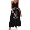 Rock&roll Maxi Dress for Women Summer Casual Sleeveless V Neck Spaghetti Dresses