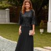 Sequin Dress for Women 2025 Mother of The Bride Dresses Wedding Guest Formal Chiffon Evening Gown