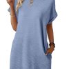 Womens Summer Dresses Fashion 2025 Short Sleeve Spring Mini Dress Casual Beach Vacation Clothes Dresses