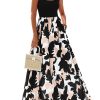 Women Summer Sleeveless Boho Floral Maxi Dress 2025 Scoop Neck Tank A Line Flowy Beach Wedding Vacation Sundress