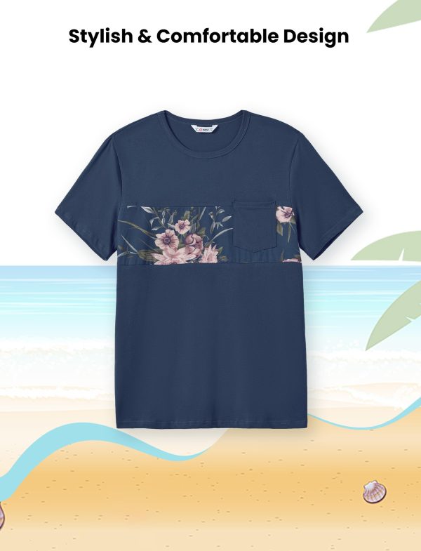 Family Matching Outfits Mommy and Me Dresses Hawaiian Tropical Vacation Beach Spaghetti Strap Dress and Shirt