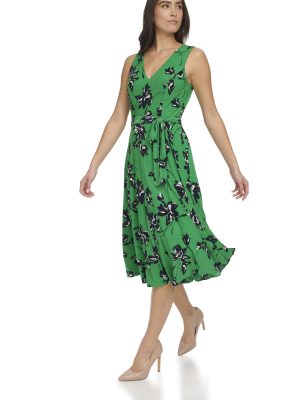 Floral Midi Fit and Flare