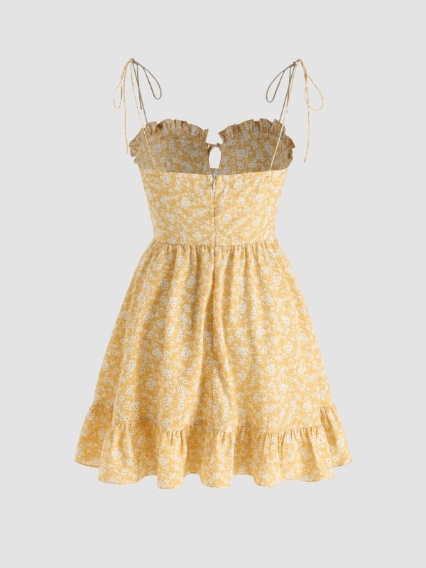 Womens Summer Dresses Floral Spaghetti Strap Cute Vacation Sundress Dress Boho Casual Outfits