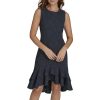 Women's Tiered Sleeveless Flattering Midi Dress