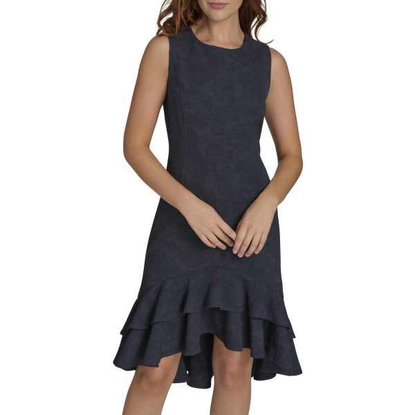Women's Tiered Sleeveless Flattering Midi Dress