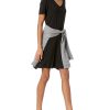 Women's Regular Short-Sleeve V-Neck Swing Dress