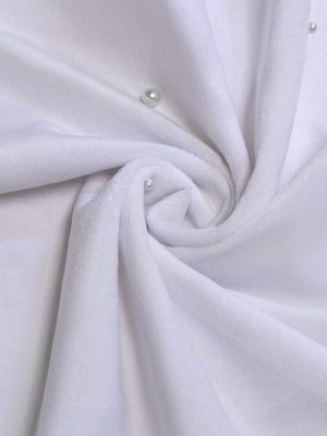 Women's Soft plush Shawl Wraps Shrug stunning pearls for Evening Dress Wedding Cape Cover Up 1920s White Shawl
