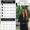 Shift Dress for Women V Neck Short Sleeves Solid Color Casual Flowy Summer Dresses(S-2XL)