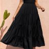 Women's 2025 Casual Loose Plain Maxi Sundress Smocked Tank Dress Sleeveless Summer Beach Tiered Long Dresses