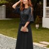 Sequin Dress for Women 2025 Mother of The Bride Dresses Wedding Guest Formal Chiffon Evening Gown