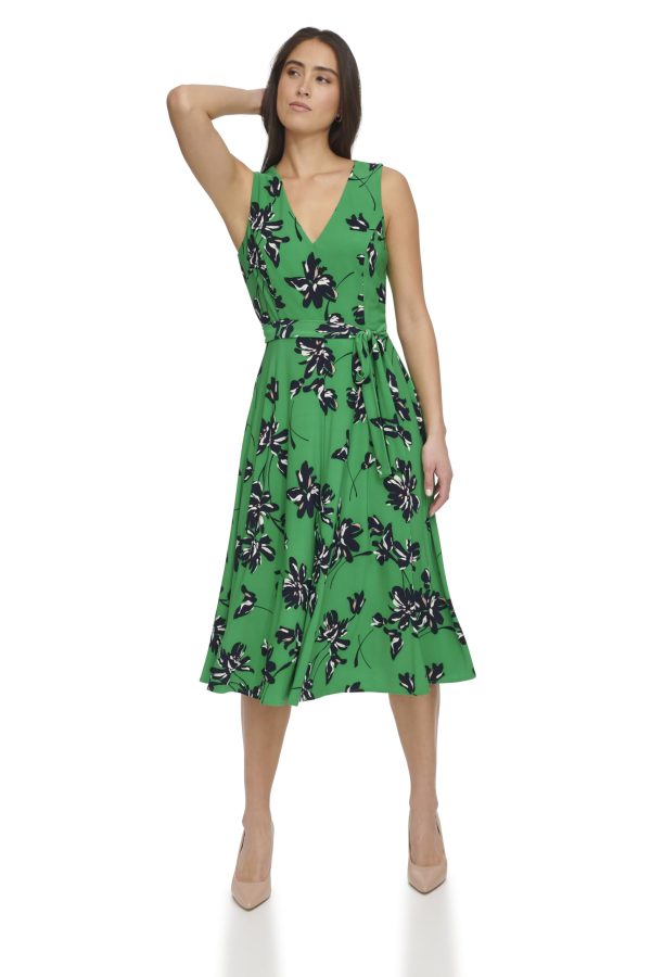 Floral Midi Fit and Flare