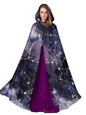 Halloween Hooded Robe Cloak for Adult Men Women Christmas Hoodies Cape Cosplay Cosplay Costumes