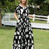Women Casual Loose Bohemian Floral Dress with Pockets Short Sleeve Long Maxi Summer Beach Swing Dress EJF