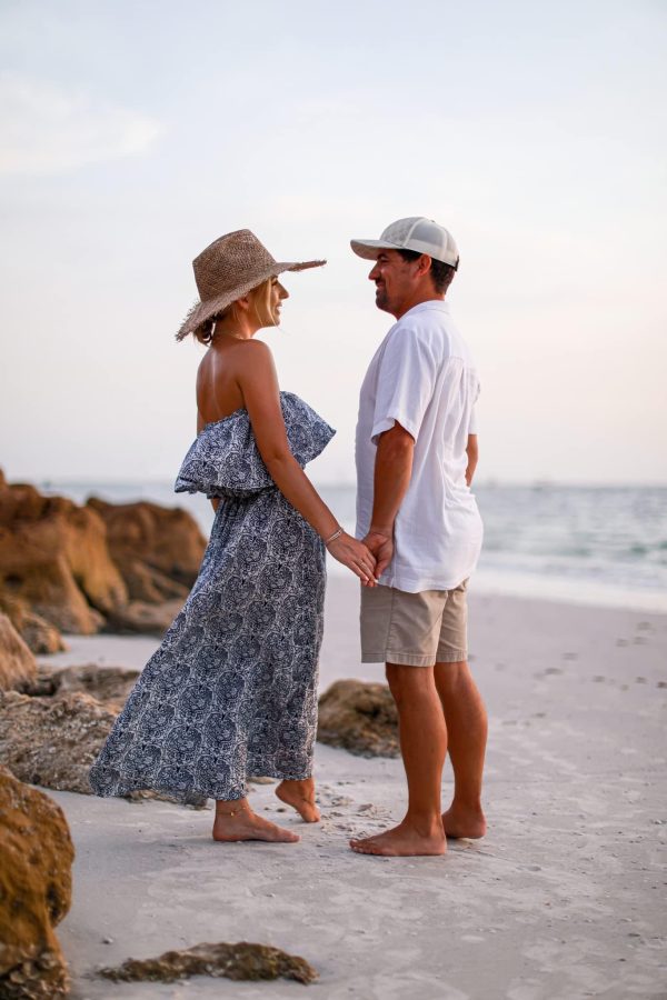 Women's Summer Off The Shoulder Maxi Dress Ruffle Strapless Blue White Porcelain Boho Casual Loose Long Dresses