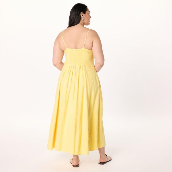 Women's Luna Scoop Neck Linen Maxi Dress