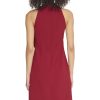 Women's Sleeveless Halter Tie Neck Shift Mini Dress