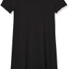 Women's Regular Short-Sleeve V-Neck Swing Dress