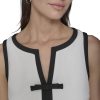Women's Sleeveless V-Neck Bow A-line Mini Dress
