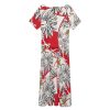 Polish Eagle Flag Women's Midi Dress Short Sleeve Dresses V Neck Sundress Casual Summer