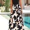 Women Summer Sleeveless Boho Floral Maxi Dress 2025 Scoop Neck Tank A Line Flowy Beach Wedding Vacation Sundress