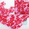 Womens 2025 Floral Summer V-Neck Ruffle Sleeve Empire Waist A-Line Casual Maxi Tiered Dress with Pockets