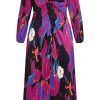 Women's Plus Size Dress-Kaya Print Maxi