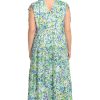 Women's Tiered Maxi with Shoulder and Waist Drawstring Details